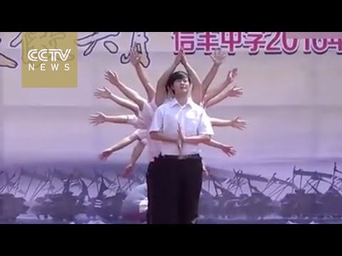 chinese teachers perform funny dance