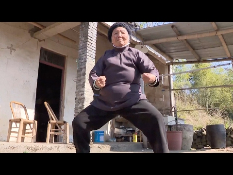 kung fu grandma practices chinese martial arts