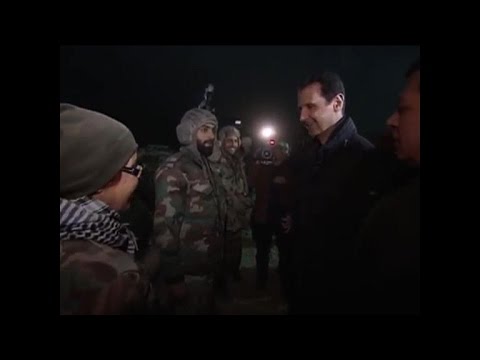 syrian presidency releases video shows assad with soldiers