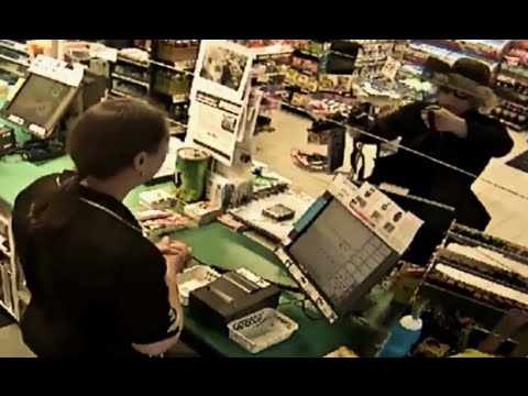 cctv catches most awkward armed robber ever