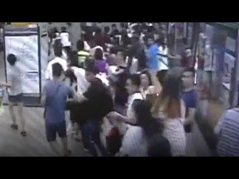 passengers blindly follow screaming man