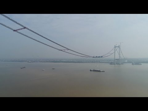 first steel box girder raised