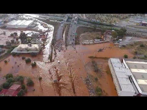 drone footage shows aftermath