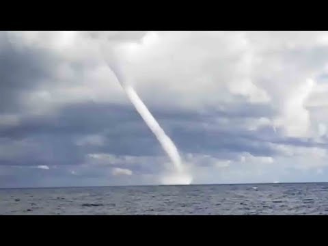 rare waterspout spotted off