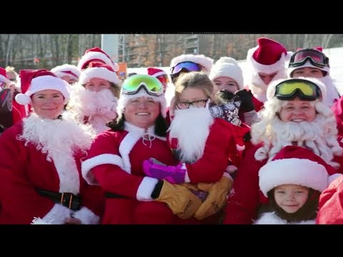 160 santas on the slopes for charity