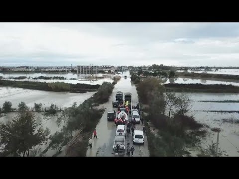 as torrential rain hits albania