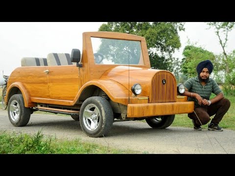 carpenter builds wooden street legal car