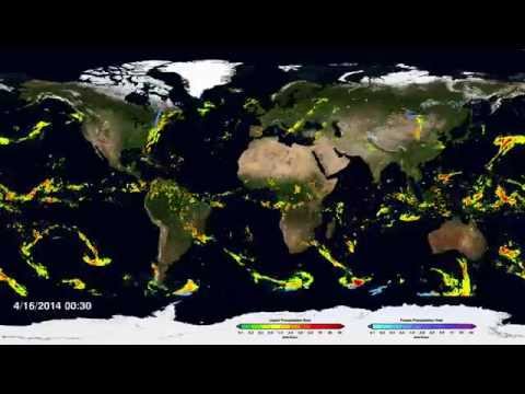 first global rainfall snowfall map from new missionnvironment video