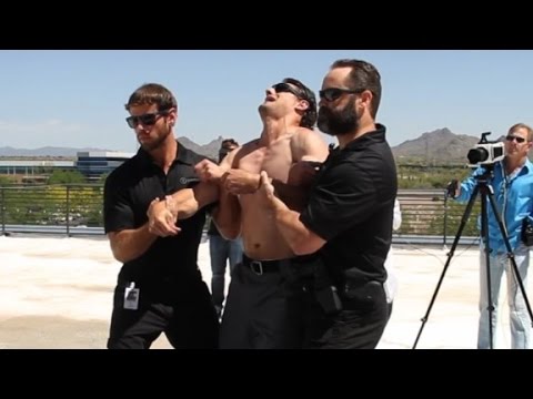 see a taser strike a man in slow motion