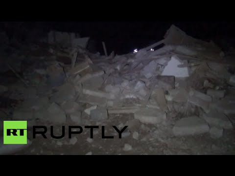 search for survivors after saudi air strikes hit yemen